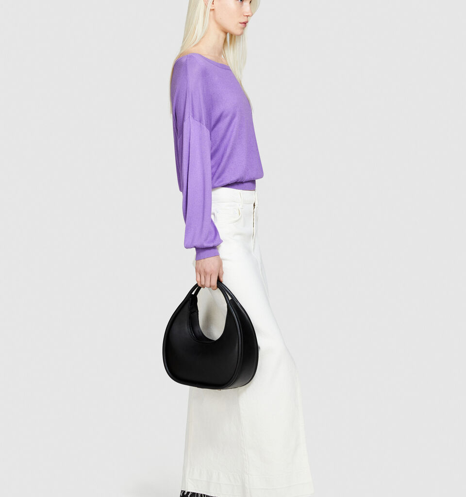 Top made of silk blend - women's boat neck sweaters - Lilac | Sisley image number 2